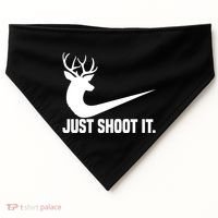 Just Shoot It Funny Deer Hunting Xmas HunterS Humor Gift USA-Made Doggie Bandana thumb 0