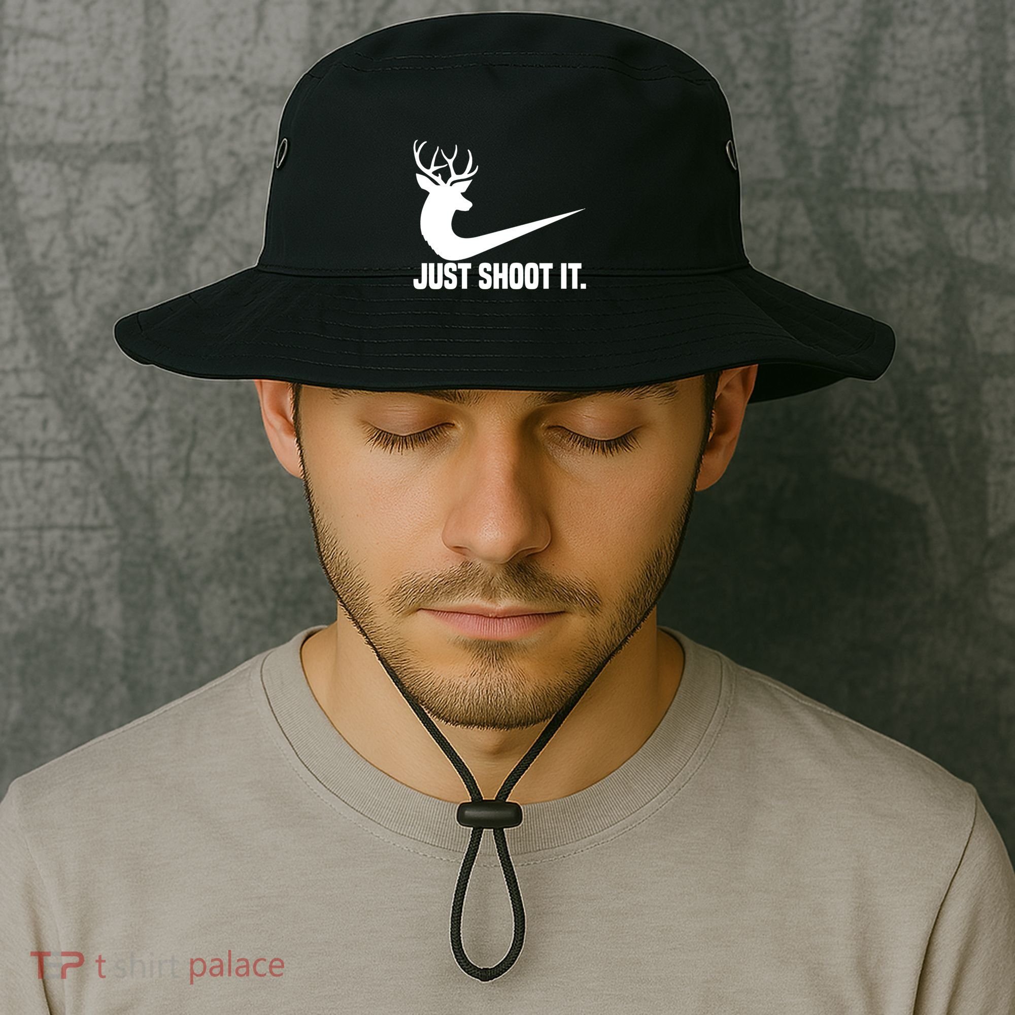 Just Shoot It Funny Deer Hunting Xmas HunterS Humor Gift Bucket Hat