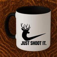 Just Shoot It Funny Deer Hunting Xmas HunterS Humor Gift Coffee Mug thumb 2
