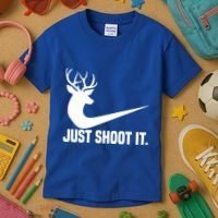 Just Shoot It Funny Deer Hunting Xmas HunterS Humor Gift Kids T-Shirt thumb 3