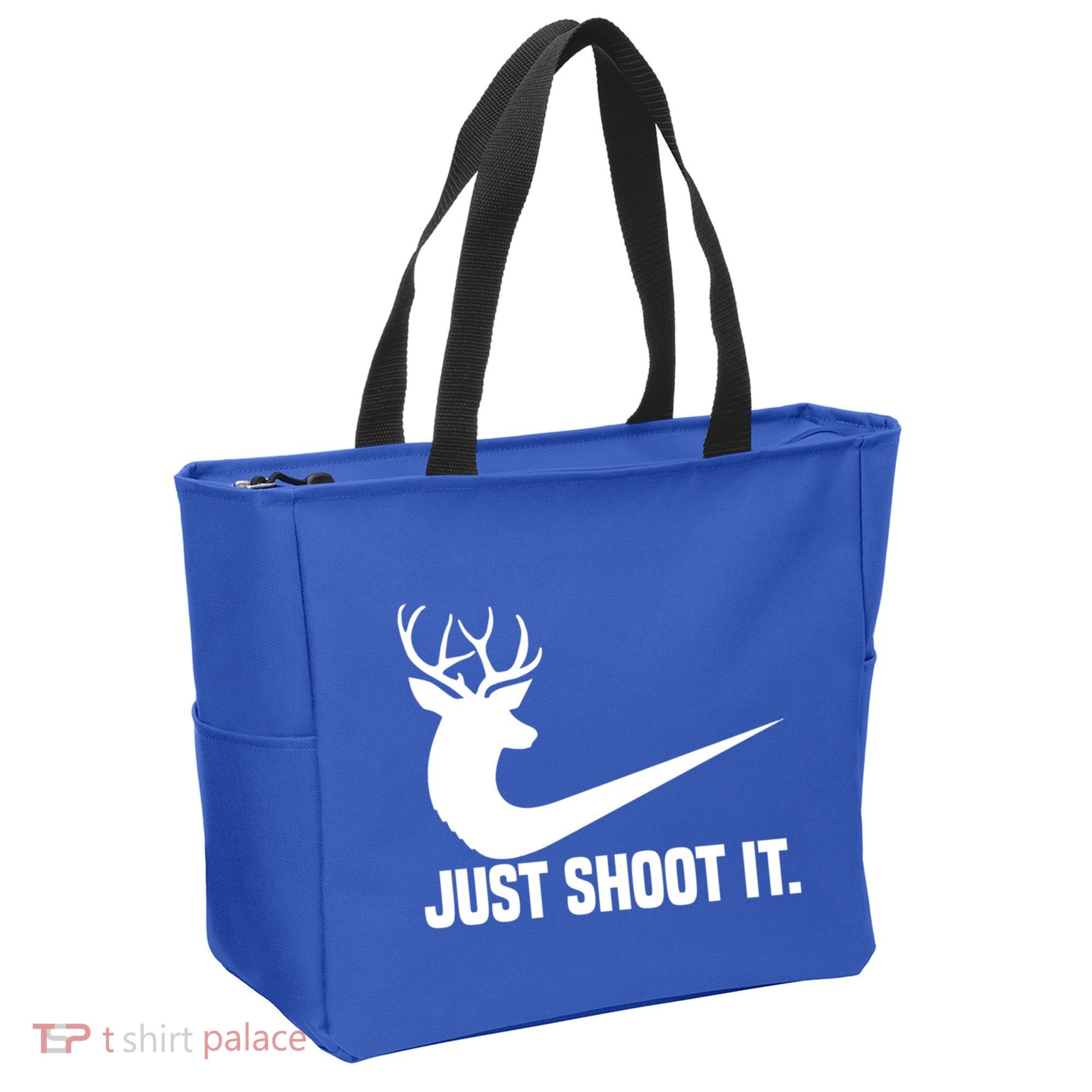 Just Shoot It Funny Deer Hunting Xmas HunterS Humor Gift Tote Bag