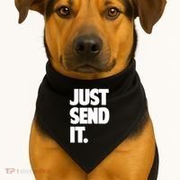 Just Send It. Funny Saying USA-Made Doggie Bandana thumb 1