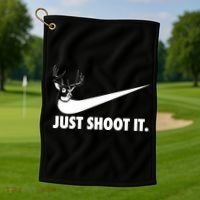 Just Shoot It Hunting Golf Towel thumb 1