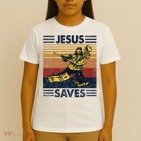 Jesus Saves Ice Hockey Goalie Sport Religious Christian Gift T-Shirt thumb 4