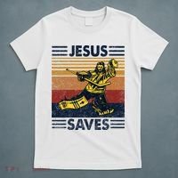 Jesus Saves Ice Hockey Goalie Sport Religious Christian Gift T-Shirt thumb 5