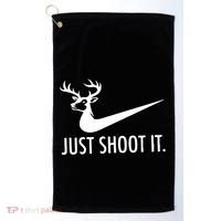 Just Shoot It Deer Hunting Golf Towel thumb 0