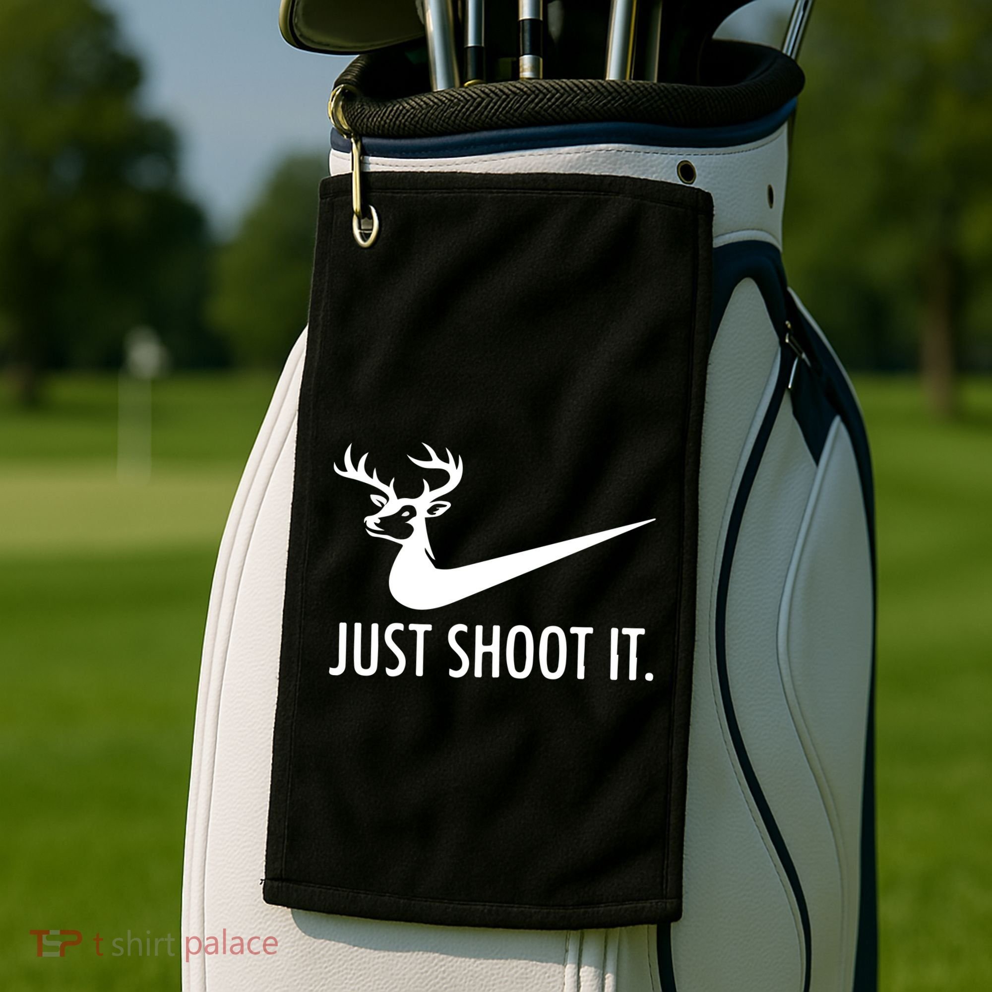 Just Shoot It Deer Hunting Golf Towel