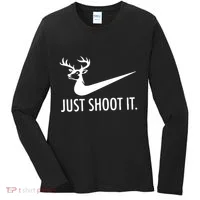 Just Shoot It Deer Hunting Women's Long Sleeve Shirt thumb 0
