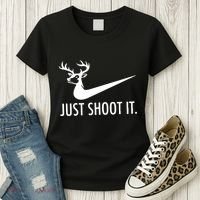 Just Shoot It Deer Hunting Women's T-Shirt thumb 3