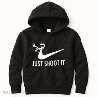 Just Shoot It Deer Hunting Kids Hoodie thumb 0