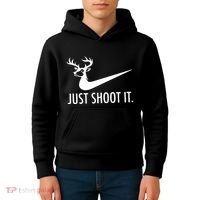 Just Shoot It Deer Hunting Kids Hoodie thumb 4