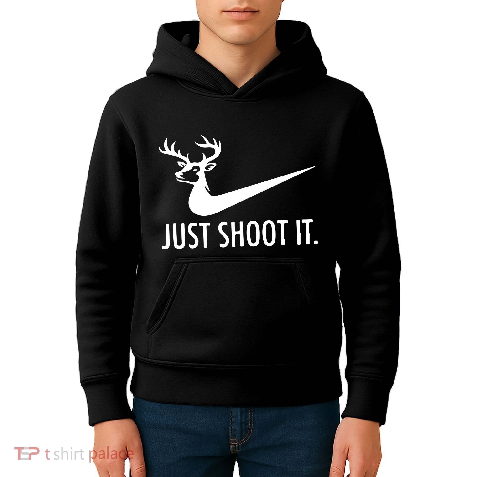 Just Shoot It Deer Hunting Kids Hoodie