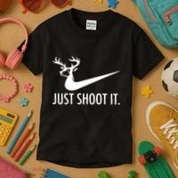 Just Shoot It Deer Hunting Kids T-Shirt thumb 3