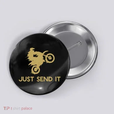 Just Send It Motocross Button