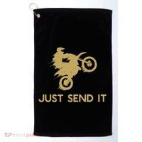 Just Send It Motocross Golf Towel thumb 0
