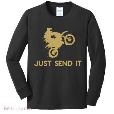 Just Send It Motocross Kids Long Sleeve Shirt
