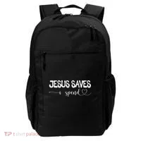 Jesus Saves I Spend Backpack thumb 0