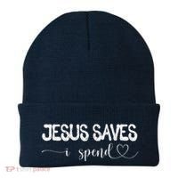 Jesus Saves I Spend Beanie thumb 0