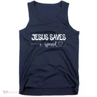 Jesus Saves I Spend Tank Top thumb 0