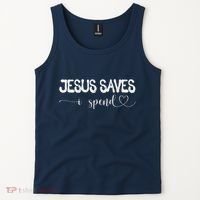 Jesus Saves I Spend Tank Top thumb 2