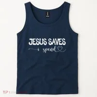 Jesus Saves I Spend Tank Top thumb 2