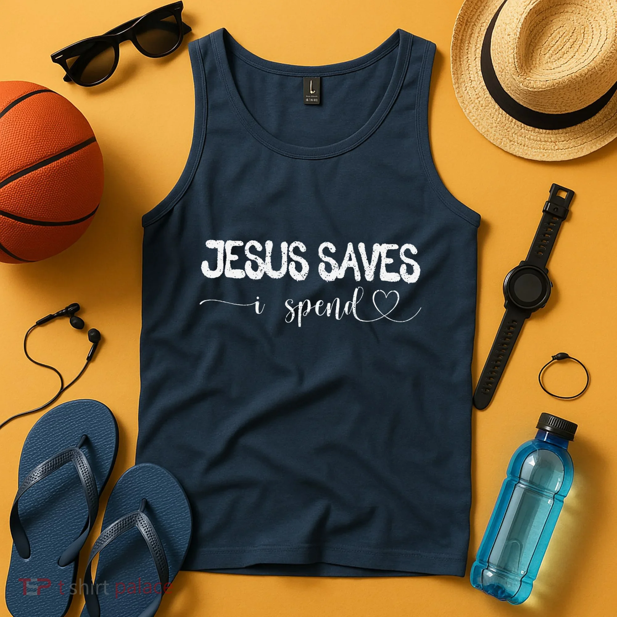 Jesus Saves I Spend Tank Top