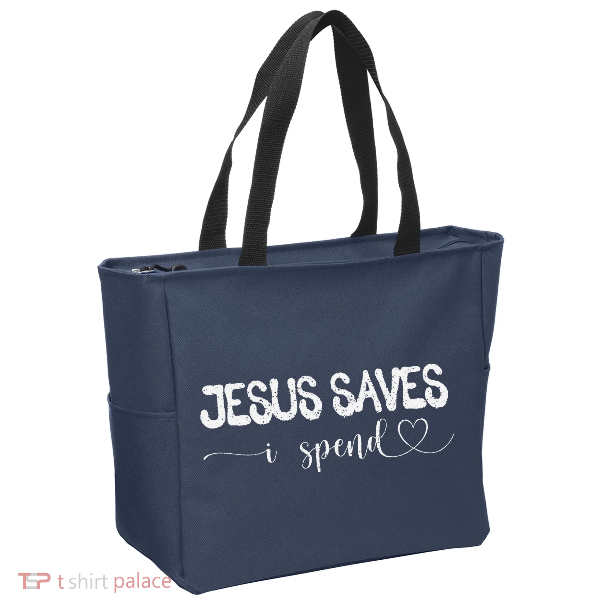 Jesus Saves I Spend Tote Bag