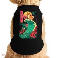 Japanese Shiba Inu Surfing Wave Great Wave Japan Gift Doggie Tank thumb 0