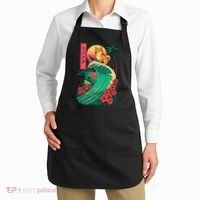 Japanese Shiba Inu Surfing Wave Great Wave Japan Gift Apron thumb 2
