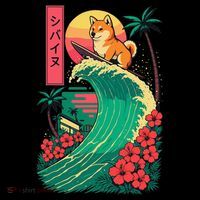 Japanese Shiba Inu Surfing Wave Great Wave Japan Gift Coffee Mug thumb 5