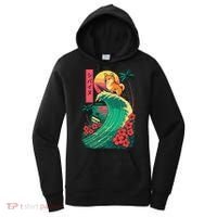 Japanese Shiba Inu Surfing Wave Great Wave Japan Gift Women's Hoodie thumb 0