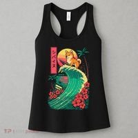 Japanese Shiba Inu Surfing Wave Great Wave Japan Gift Women's Tank Top thumb 3
