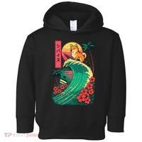 Japanese Shiba Inu Surfing Wave Great Wave Japan Gift Toddler Hoodie thumb 0