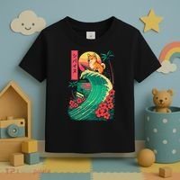 Japanese Shiba Inu Surfing Wave Great Wave Japan Gift Toddler T-Shirt thumb 3