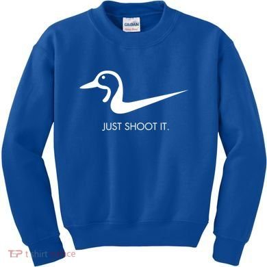 Just Shoot It Duck Hunting Design Great Gift Kids Sweatshirt