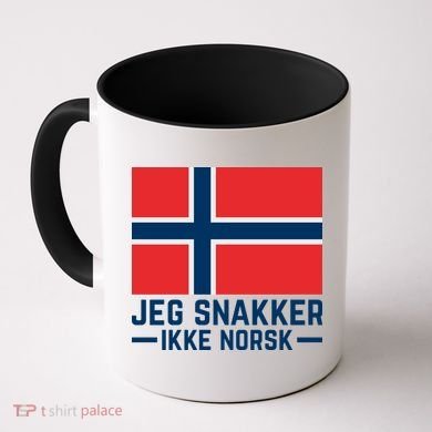 Jeg Snakker Ikke Norsk Norwegian Flag Coffee Mug