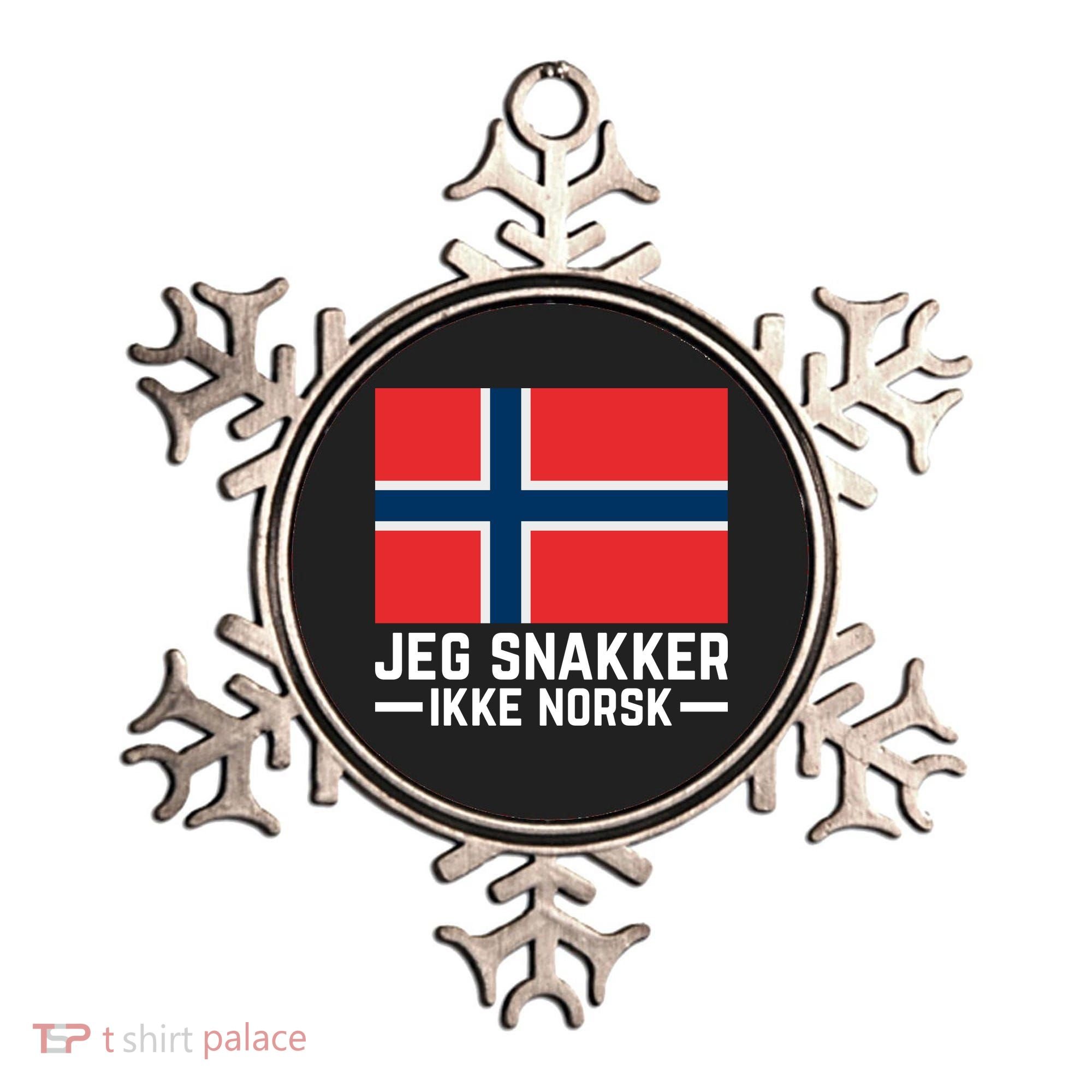 Jeg Snakker Ikke Norsk Norwegian Flag Ornament