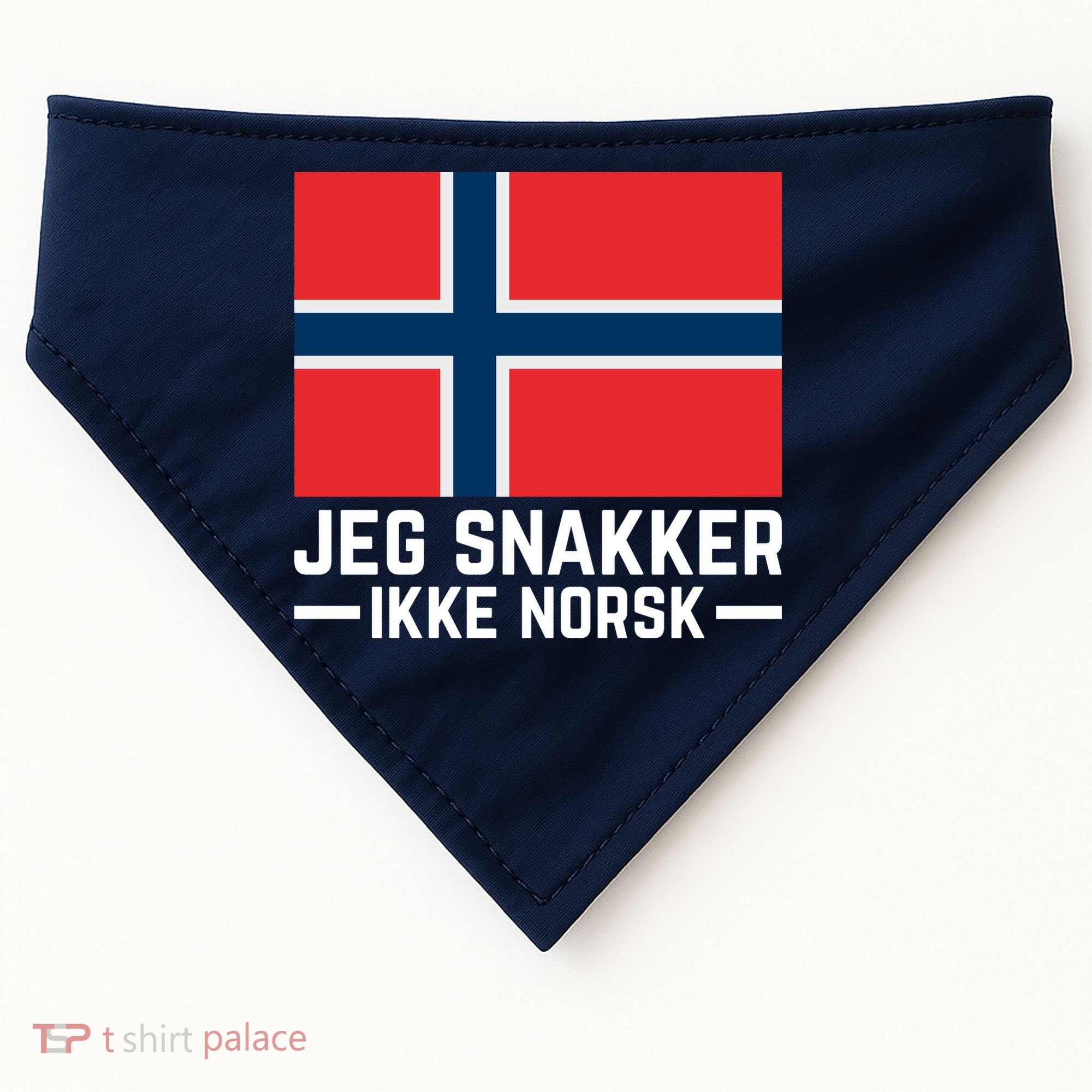 Jeg Snakker Ikke Norsk Norwegian Flag USA-Made Doggie Bandana