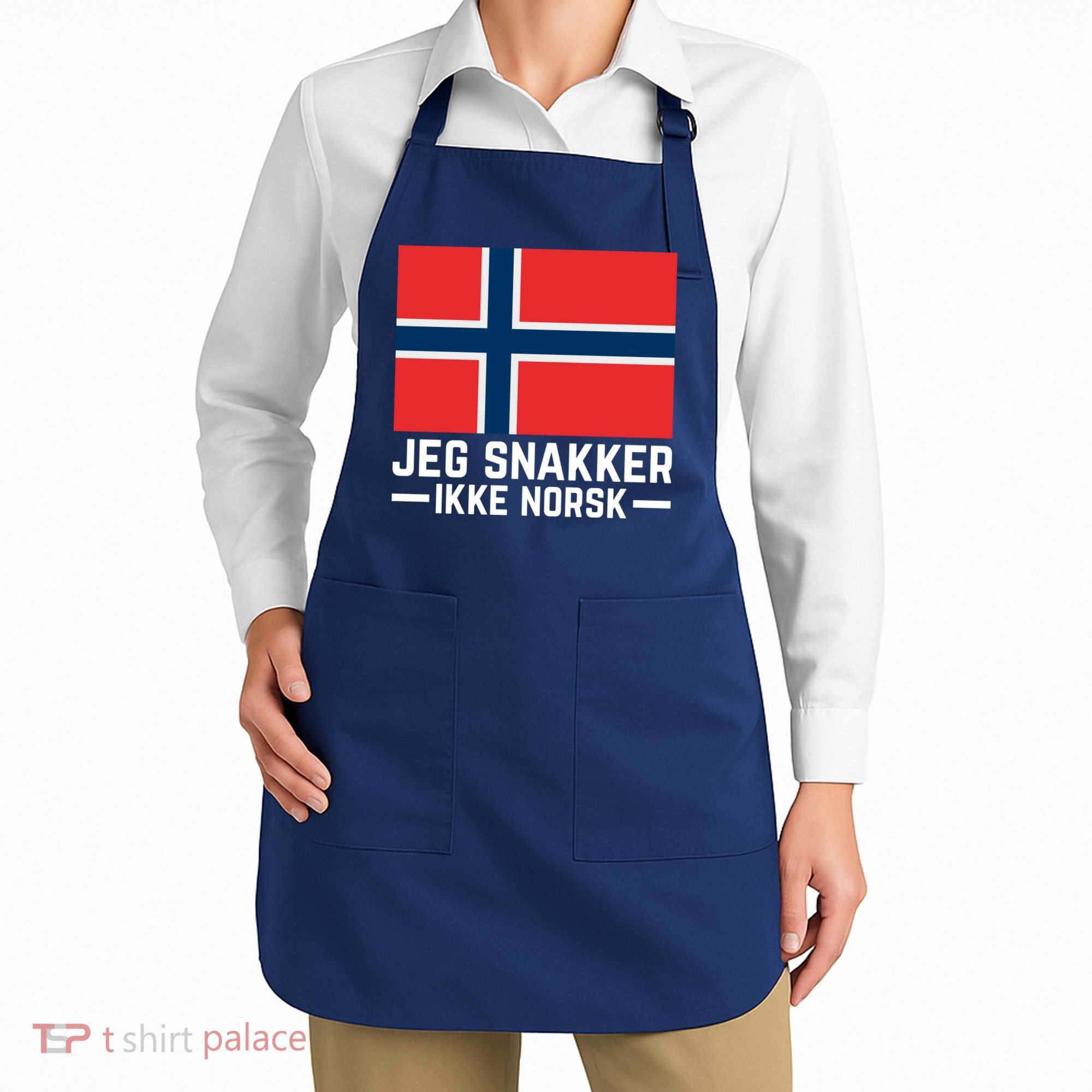 Jeg Snakker Ikke Norsk Norwegian Flag Apron