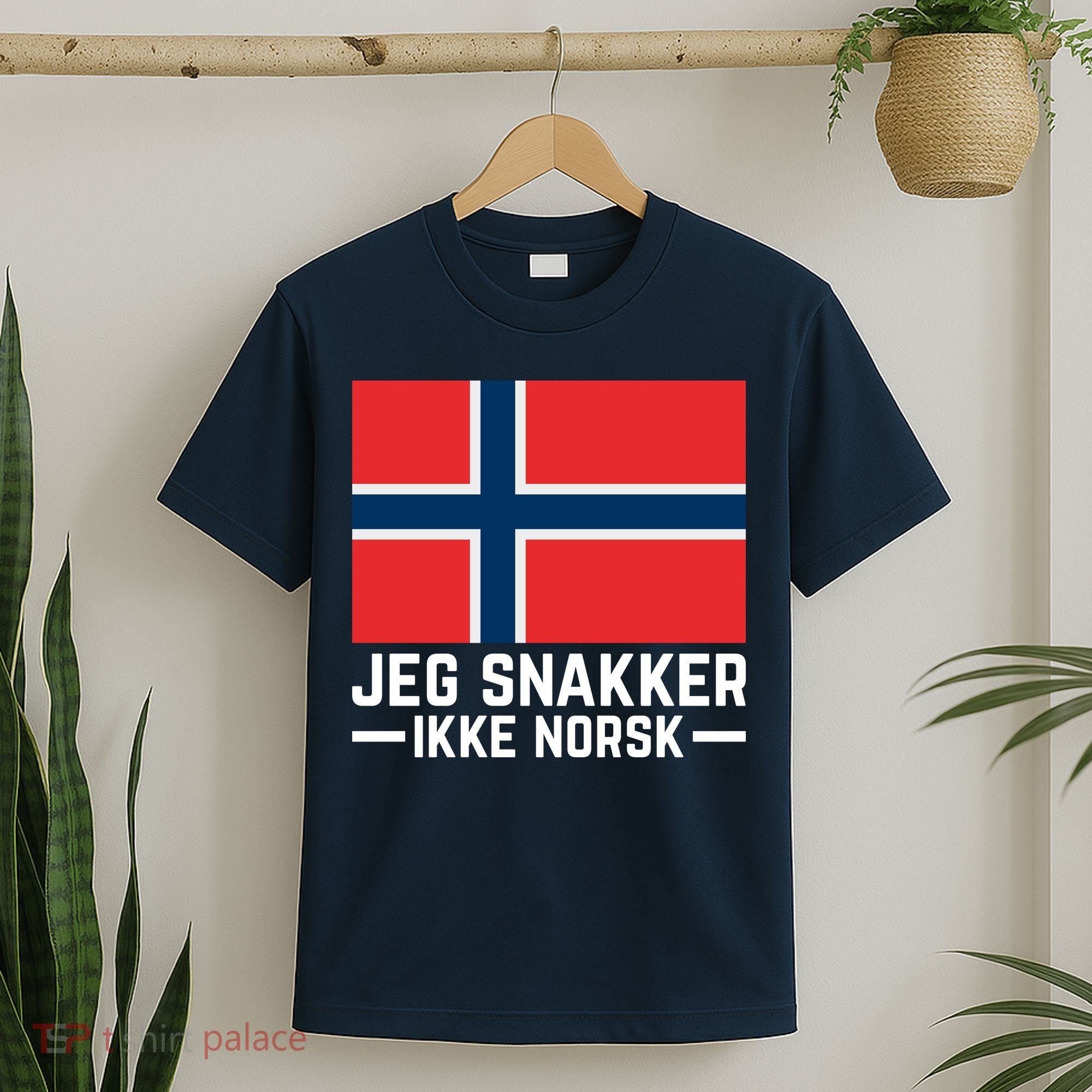 Jeg Snakker Ikke Norsk Norwegian Flag T-Shirt