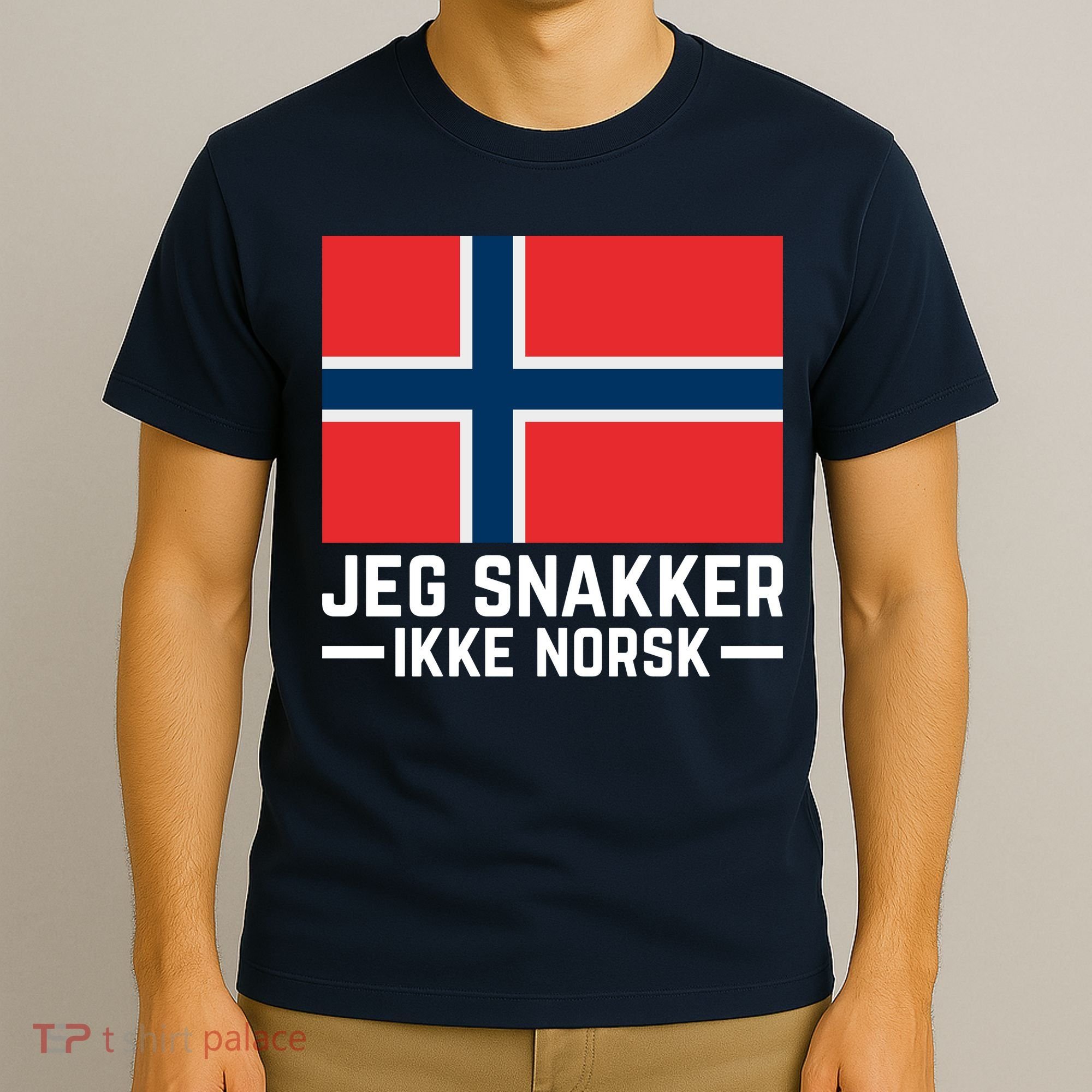 Jeg Snakker Ikke Norsk Norwegian Flag T-Shirt