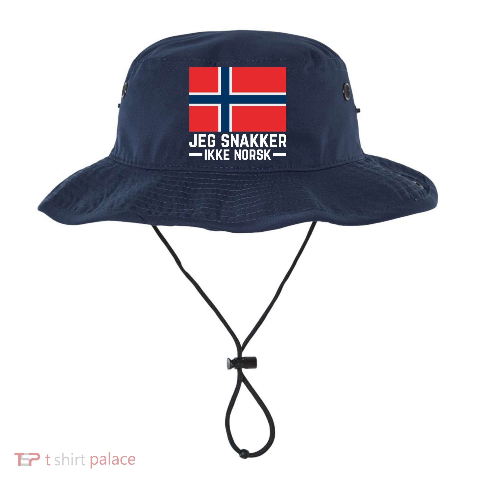 Jeg Snakker Ikke Norsk Norwegian Flag Bucket Hat