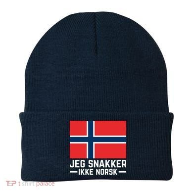 Jeg Snakker Ikke Norsk Norwegian Flag Beanie