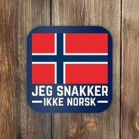 Jeg Snakker Ikke Norsk Norwegian Flag Coaster thumb 0