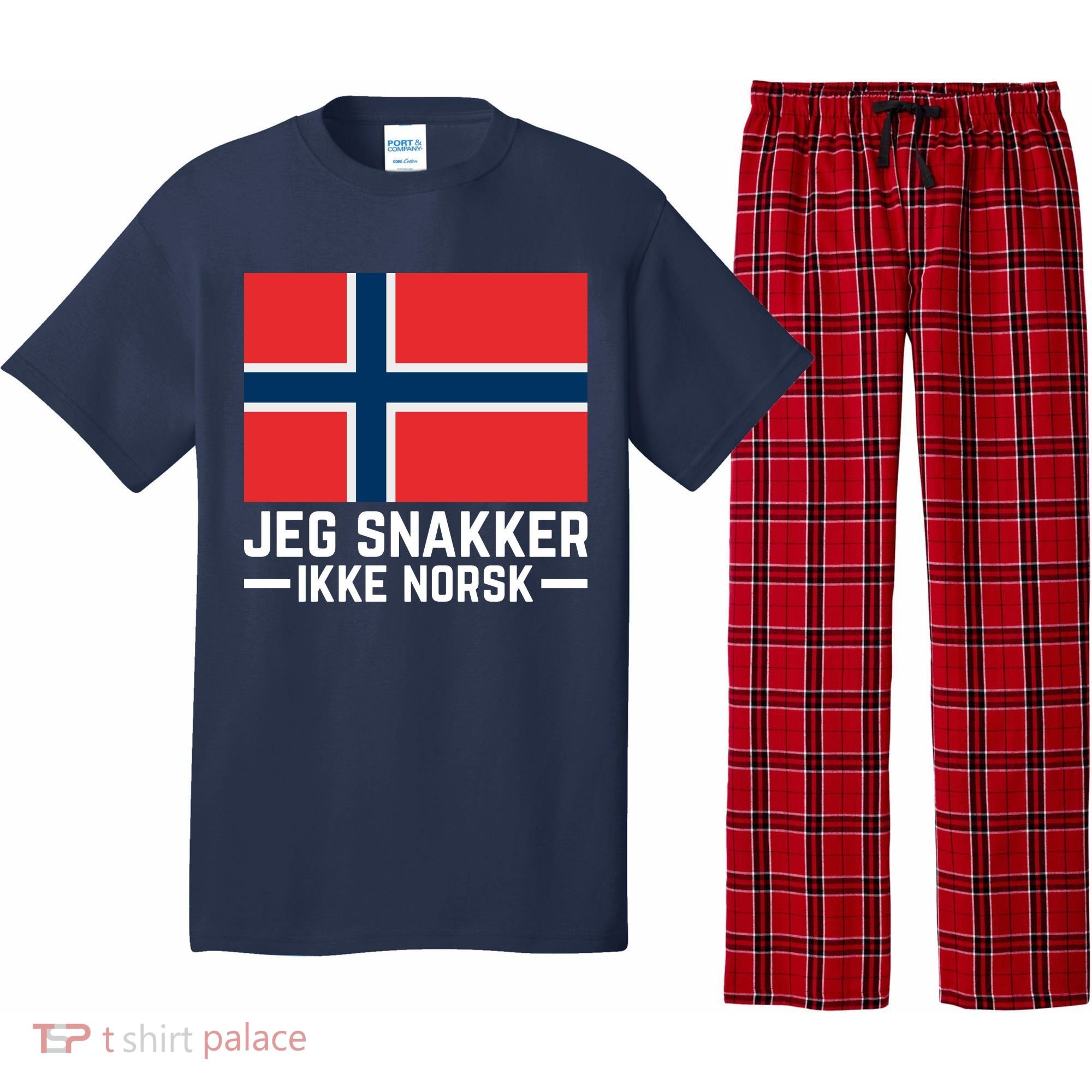 Jeg Snakker Ikke Norsk Norwegian Flag Pajama Set