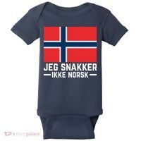 Jeg Snakker Ikke Norsk Norwegian Flag Baby Bodysuit thumb 0