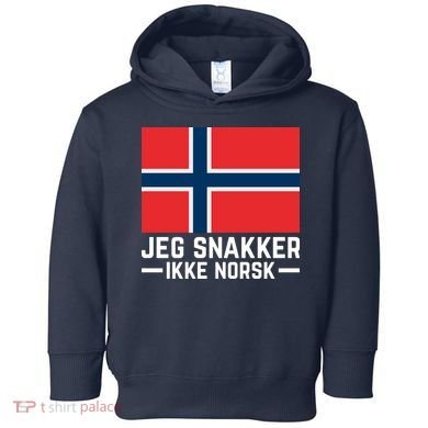 Jeg Snakker Ikke Norsk Norwegian Flag Toddler Hoodie