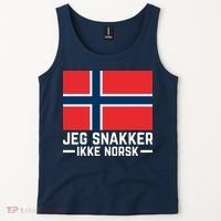 Jeg Snakker Ikke Norsk Norwegian Flag Tank Top thumb 2