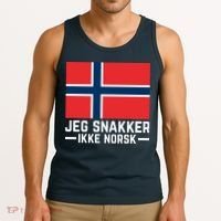 Jeg Snakker Ikke Norsk Norwegian Flag Tank Top thumb 3