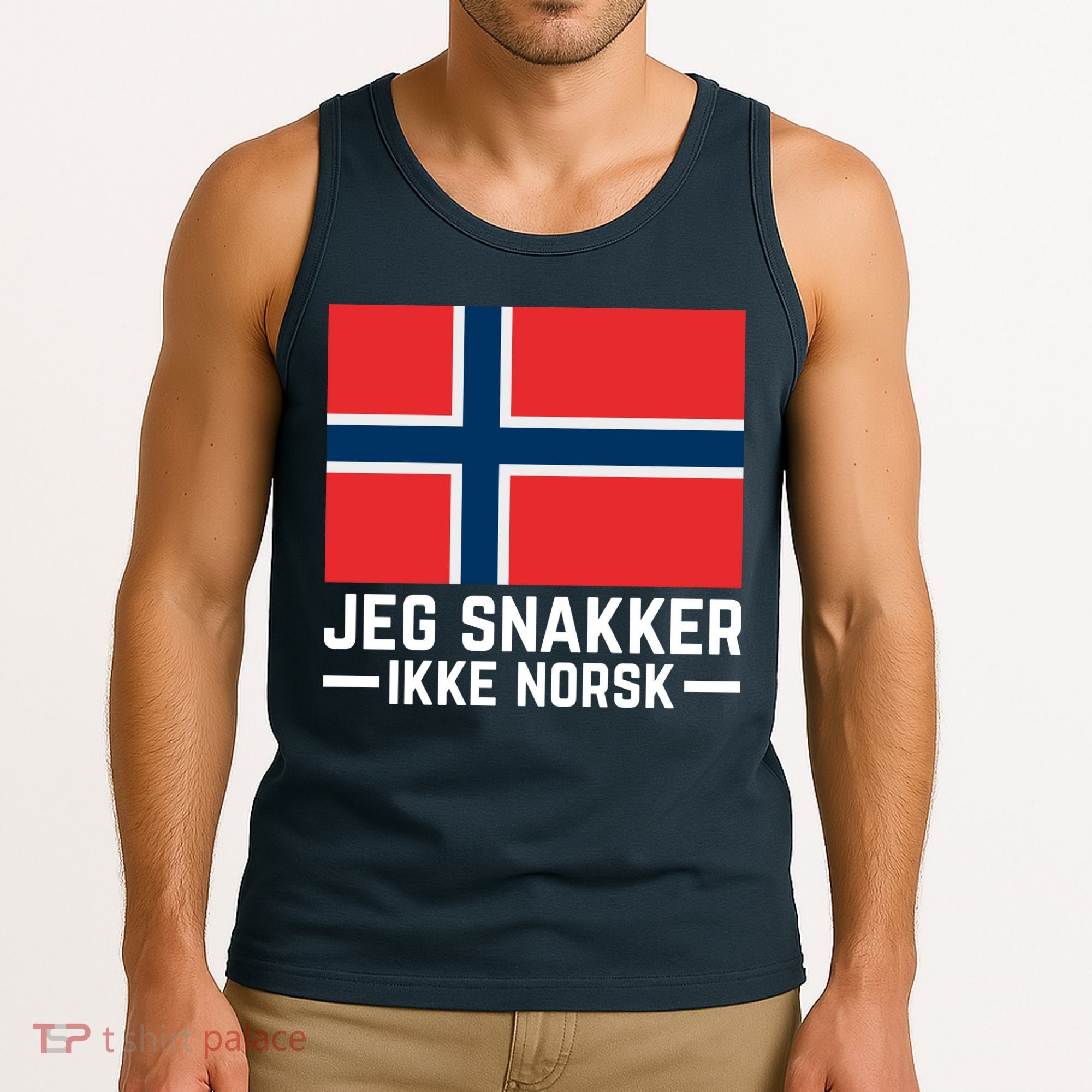 Jeg Snakker Ikke Norsk Norwegian Flag Tank Top